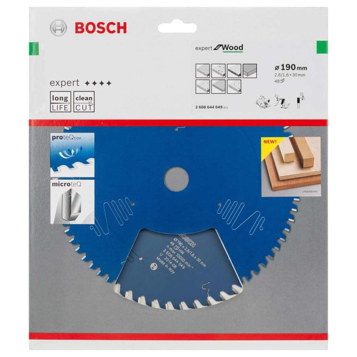 Диск пильный по дереву BOSCH Expert for Wood 190х30х48 2608644049 - изображение 2