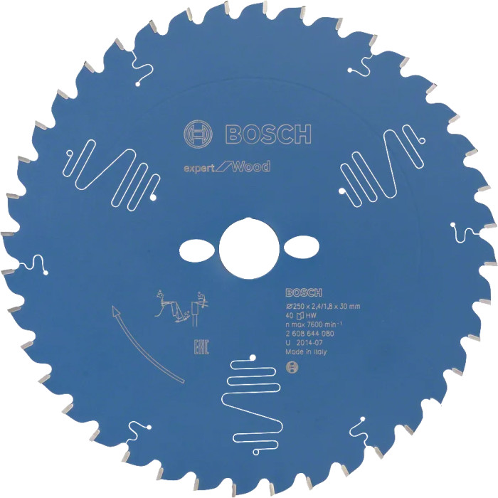 Диск пильный по дереву BOSCH Expert for Wood 250х30х40 2608644080