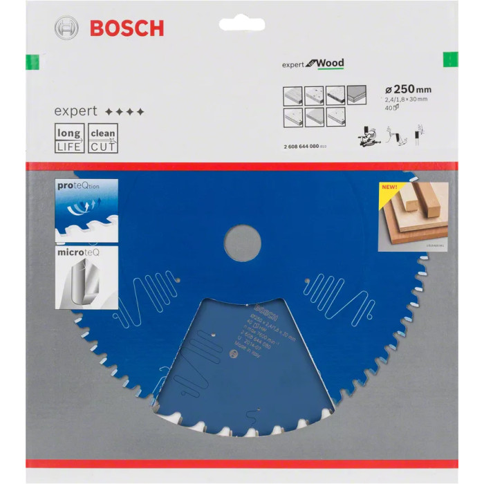 Диск пильный по дереву BOSCH Expert for Wood 250х30х40 2608644080 - изображение 2