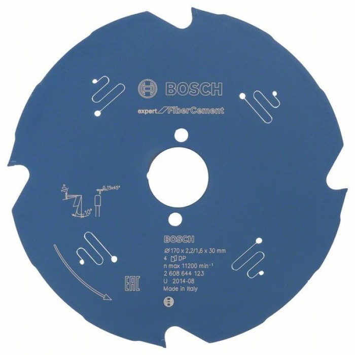 Диск пильный по фиброцементу BOSCH Expert for Fibre Cement 170х30х4 2608644123