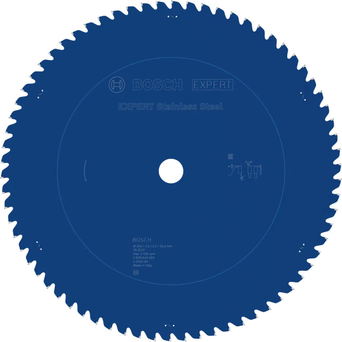 Диск пильный по нержавеющей стали BOSCH EXPERT Stainless Steel 355х25.4х70 2608644283