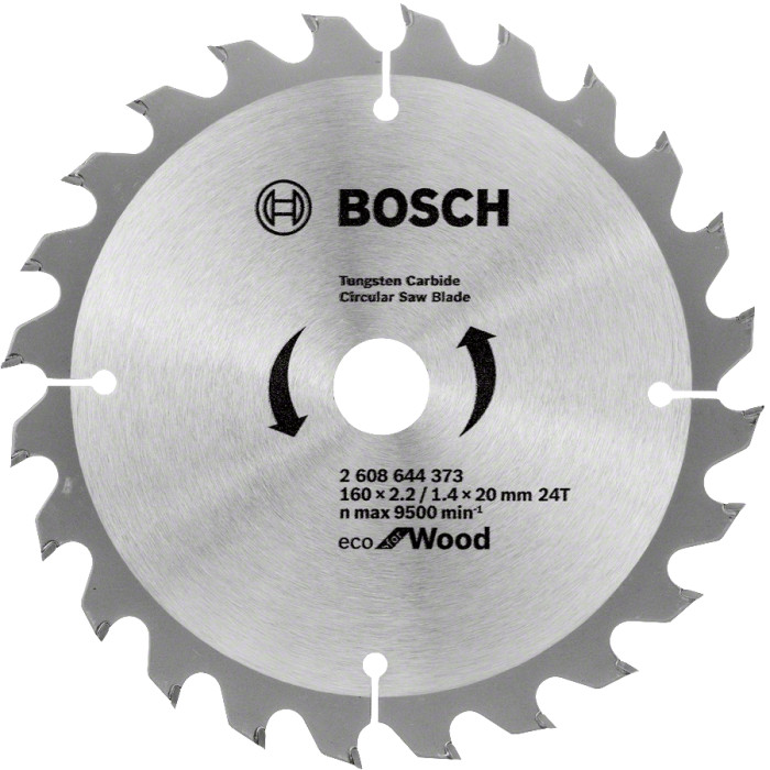 Диск пильный по дереву BOSCH Eco for Wood 160х20х24 2608644373