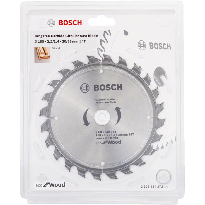 Диск пильный по дереву BOSCH Eco for Wood 160х20х24 2608644373 - изображение 2