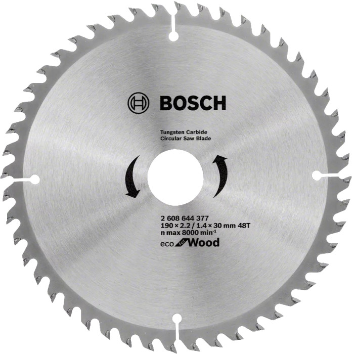 Диск пильный по дереву BOSCH Eco for Wood 190х30х48 2608644377