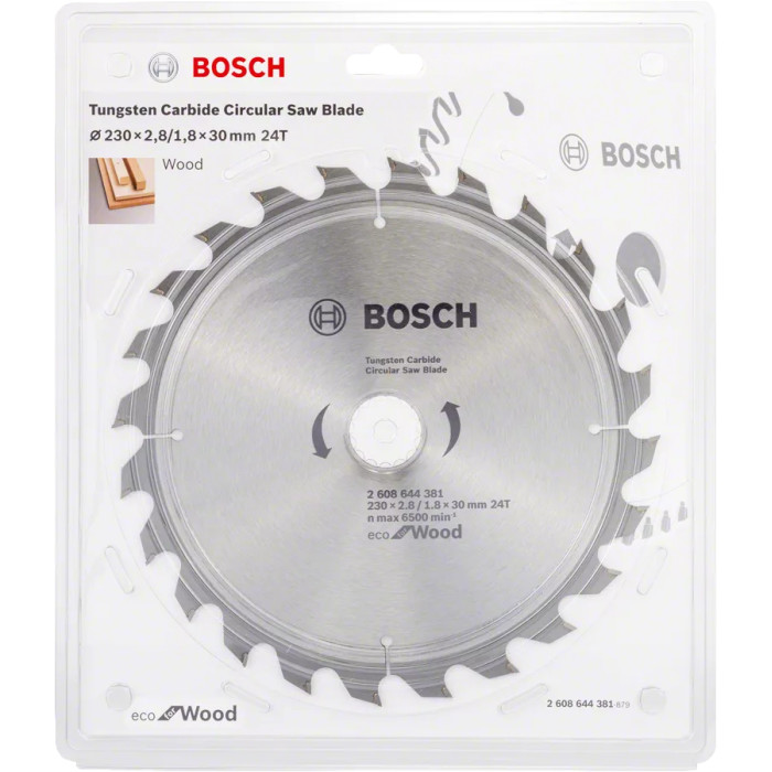 Диск пильный по дереву BOSCH Eco for Wood 230х30х24 2608644381 - изображение 2