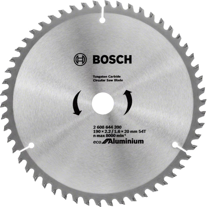 Диск пильный по алюминию BOSCH Eco for Aluminum 190х20х54 2608644390