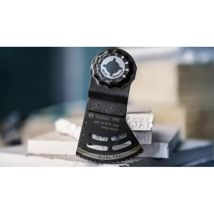 Полотна-насадки для реноватора універсальні 10 шт BOSCH BiM PRO AYZ 53 BPB Dual-Tec 53х40 мм Starlock 2608669116 - зображення 2