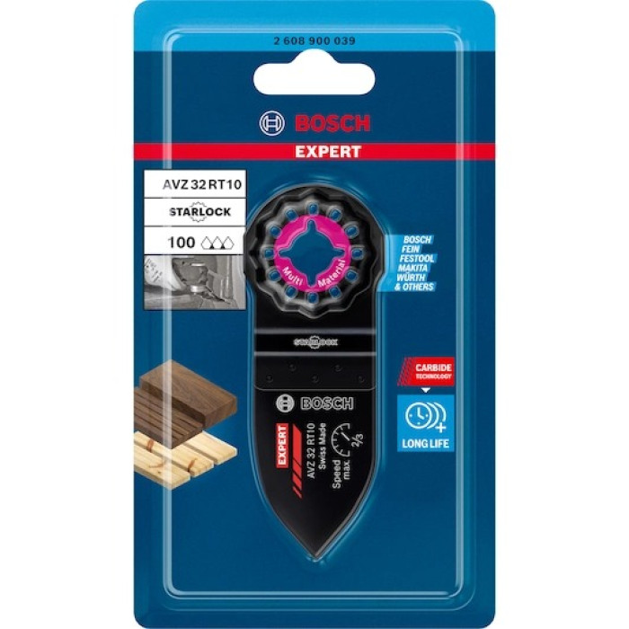 Полотно-насадка для реноватора по дереву BOSCH Carbide-RIFF EXPERT AVZ 32 RT10 32х53х99 мм Starlock 2608900039 - зображення 2
