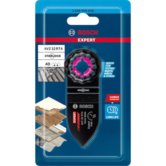 Полотно-насадка для реноватора универсальное BOSCH Carbide-RIFF EXPERT AVZ 32 RT4 32х53х99 мм Starlock 2608900040 - изображение 2