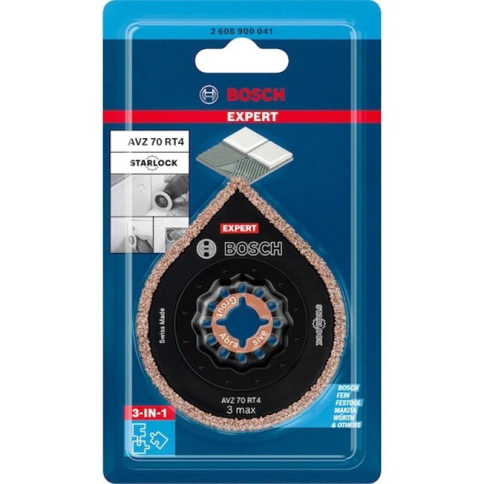 Полотно-насадка для реноватора по бетону BOSCH Carbide-RIFF EXPERT AVZ 70 RT4 3 max 70 мм Starlock 2608900041 - зображення 2