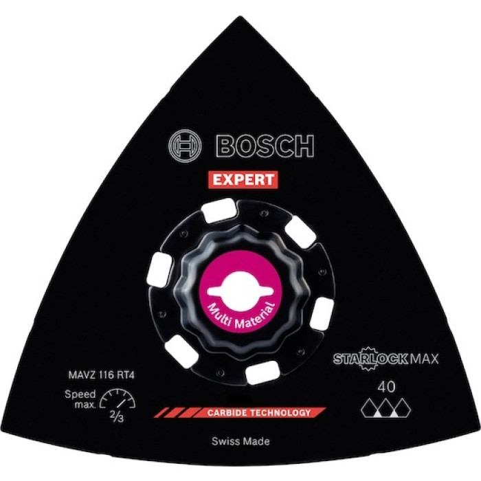 Підошва шліфувальна для реноватора універсальна BOSCH EXPERT MAVZ 116 RT4 116 мм Starlock MAX 2608900053 - зображення 3