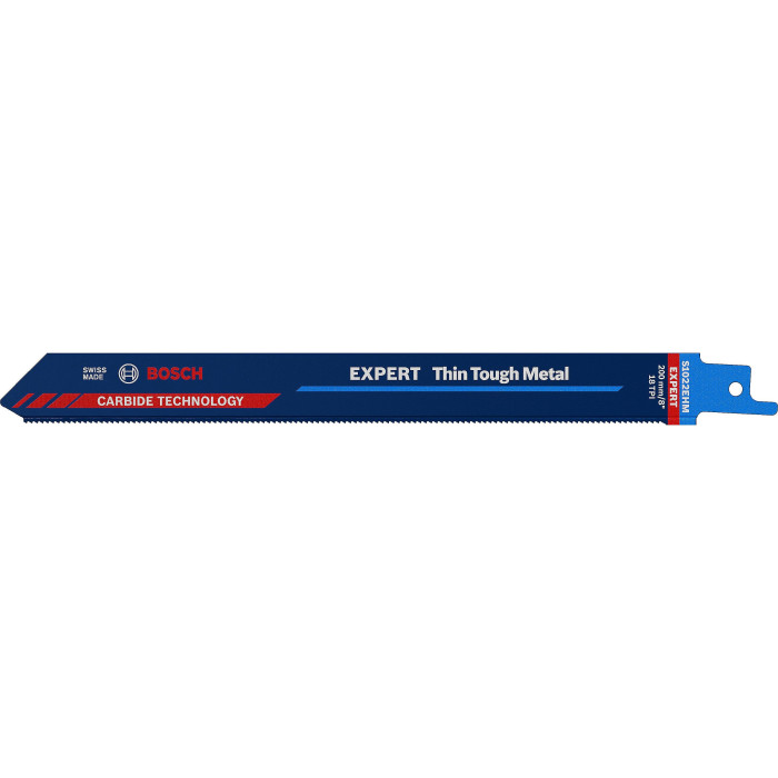 Полотно по металлу для сабельной пилы BOSCH EXPERT Thin Tough Metal 200 мм 18 TPI S 1022 EHM 2608900363