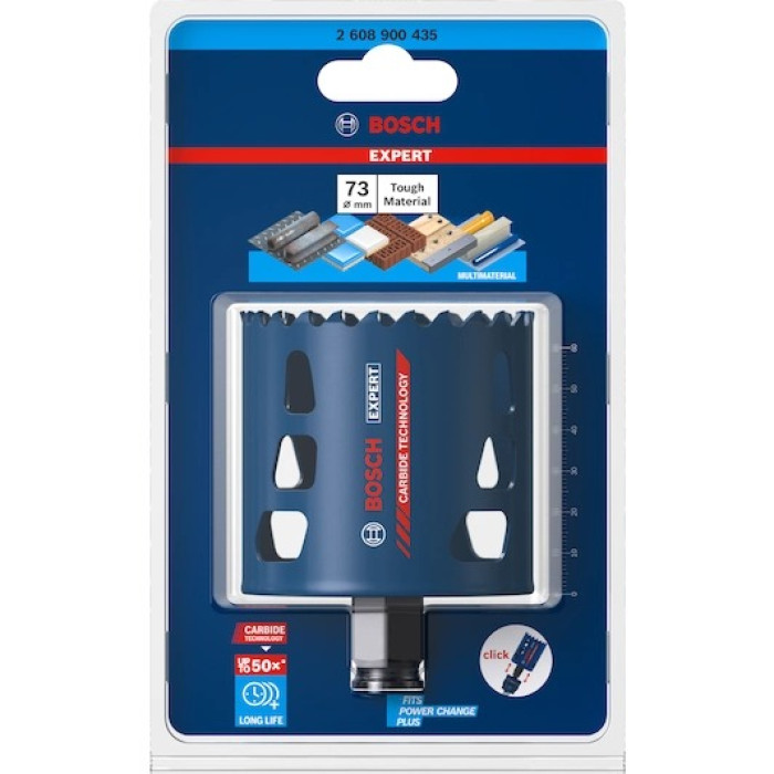 Коронка універсальна BOSCH EXPERT Multi Material PC Plus 73 мм 2608900435 - зображення 2