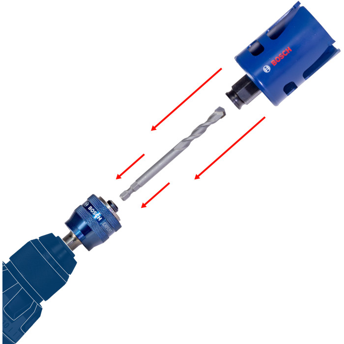 Набір біметалевих коронок універсальних 6 шт BOSCH EXPERT Tough Material PC Plus 22-68 мм 2608900445 - зображення 6