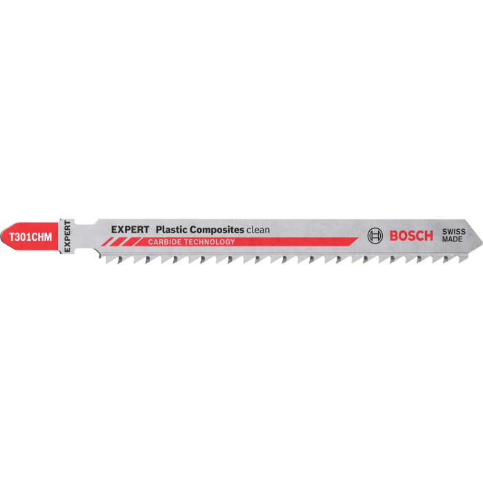 Полотна по пластику для лобзика 3 шт BOSCH EXPERT Plastic Composites Clean 117х3.3 мм T 301 CHM 2608631966 - изображение 3