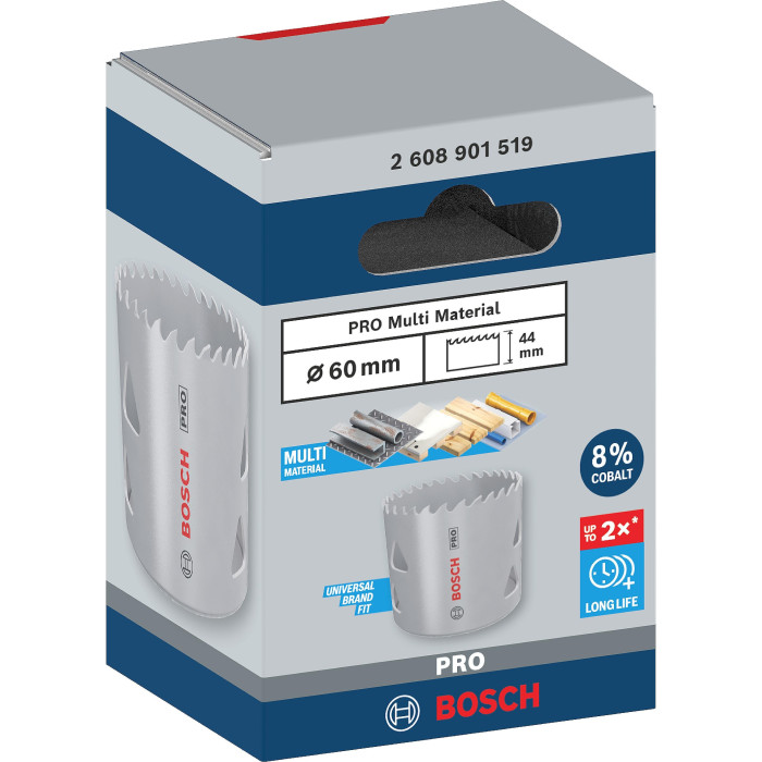 Биметаллическая коронка универсальная BOSCH PRO Multi Material 60 мм 2608901519 - изображение 2