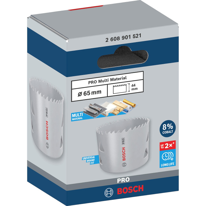 Біметалева коронка універсальна BOSCH PRO Multi Material 65 мм 2608901521 - зображення 2