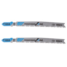 Полотна по металлу для лобзика 2 шт BOSCH HSS Progressor for Metal 100х76х1.2-2.6 мм T 123 XF 2609256735