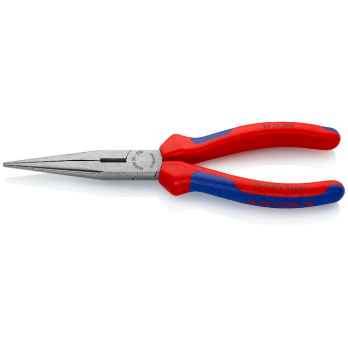 Плоскі круглогубці з ріжучими кромками KNIPEX 200 мм 26 12 200 - зображення 2