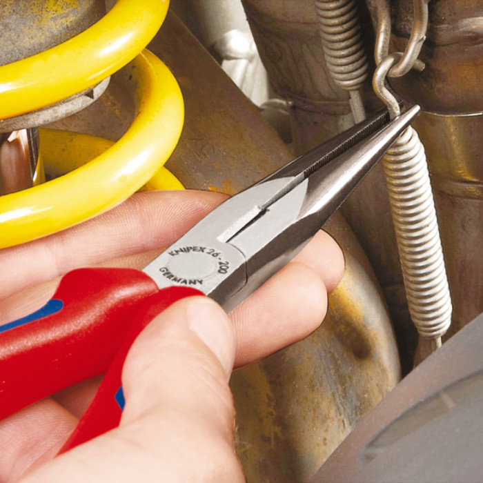 Плоскі круглогубці з ріжучими кромками KNIPEX 200 мм 26 12 200 - зображення 5