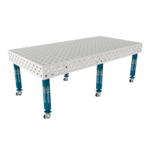 Сварочный стол на колёсах GPPH PLUS INOX 2400х1200 мм, fi28, сетка 100х100 мм