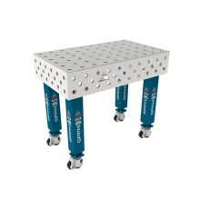Сварочный стол на колёсах GPPH PRO INOX 1000х600 мм, fi28, сетка 100х100 мм