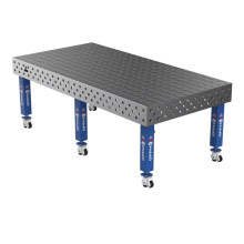 Сварочный стол на колёсах GPPH PRO 2400x1200 мм, fi28, сетка 100х100 мм