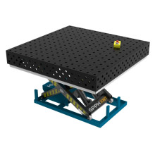 Сварочный стол с гидравлической системой подъема GPPH EXPERT 1500х1480 мм, fi28, сетка 100х100 мм