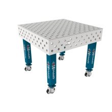 Сварочный стол на колёсах GPPH PRO INOX 1000х1000 мм, fi28, диагональная сетка