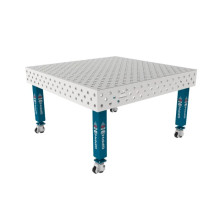 Сварочный стол на колёсах GPPH PRO INOX 1500х1480 мм, fi28, диагональная сетка