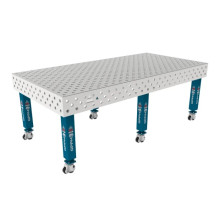 Сварочный стол на колёсах GPPH PRO INOX 2400х1200 мм, fi28, диагональная сетка