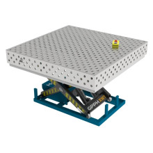 Сварочный стол с гидравлической системой подъема GPPH PRO INOX 1500х1480 мм, fi28, диагональная сетка