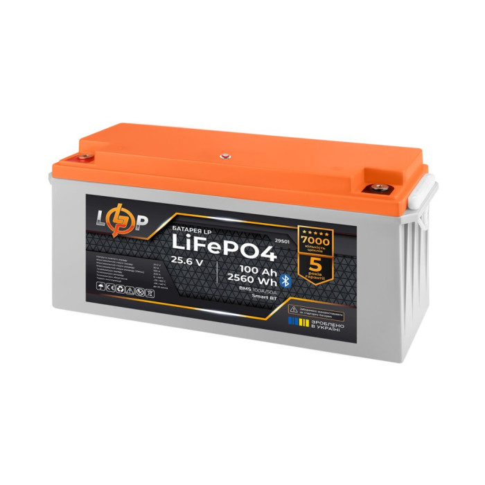 Аккумулятор LogicPower LP LiFePO4 25,6V - 100 Ah (2560Wh) (BMS 100A/50А) Smart BT 29501 - изображение 2