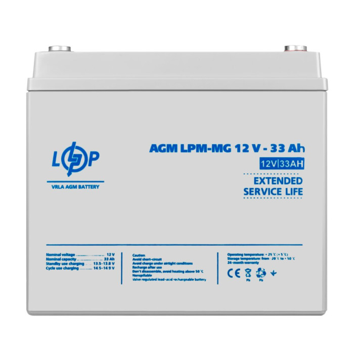 Аккумулятор мультигелевый LogicPower LPM-MG 12V - 33 Ah + дело 30031