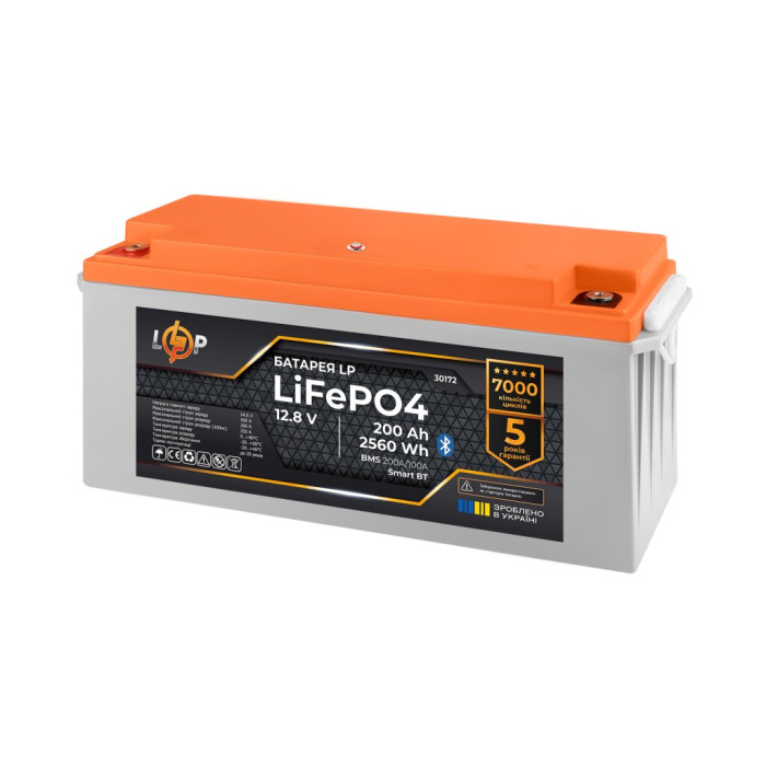 Аккумулятор LogicPower LP LiFePO4 12,8V - 200 Ah (2560Wh) (BMS 200A/100А) Smart BT 30172 - изображение 2