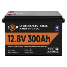 Аккумулятор LogicPower LP LiFePO4 12,8V - 300 Ah (3840Wh) (Smart BMS 200А) с BT пластик 30383