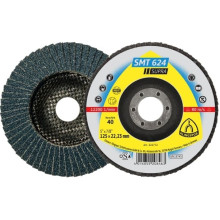 Круг лепестковый по нержавеющей стали KLINGSPOR Supra SMT 624 125х22.23 мм P60 322774