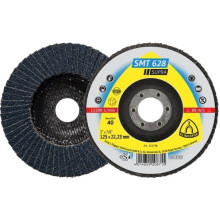 Круг лепестковый по нержавеющей стали KLINGSPOR Supra SMT 628 125х22.23 мм P40 322796