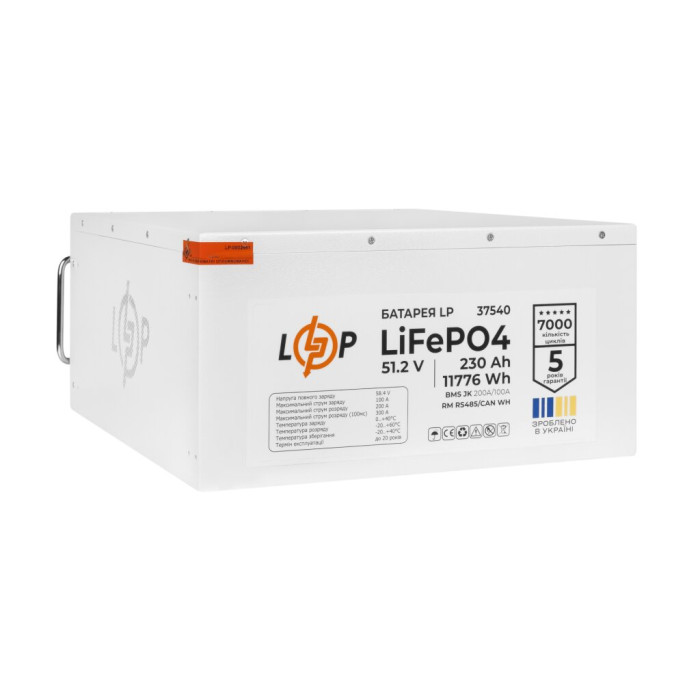 Аккумулятор LogicPower LP LiFePO4 51,2V - 230 Ah (11776Wh) (BMS JK 200A/100A) RM RS485/CAN WH 37540 - изображение 5