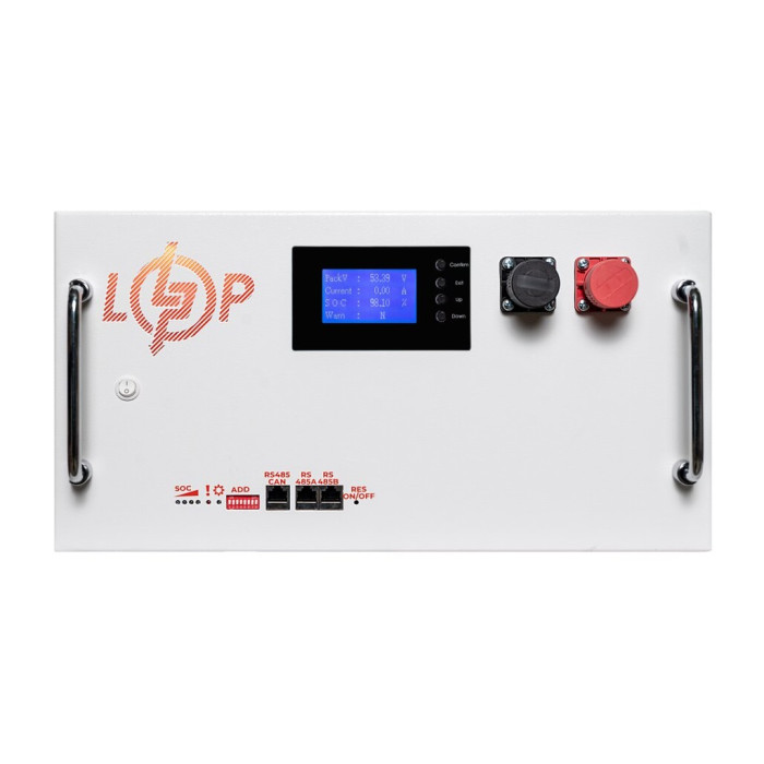 Аккумулятор LogicPower LP LiFePO4 51,2V - 230 Ah (11776Wh) (BMS SP 200A/100A) RM RS485/CAN LCD WH 37730