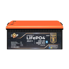 Аккумулятор LogicPower LP LiFePO4 25,6V - 230 Ah (5888Wh) (BMS 200A/100А) пластик Smart BT 38057