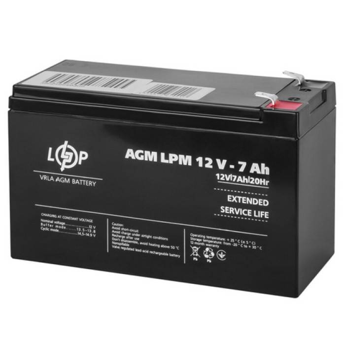 Аккумулятор LogicPower LPM AGM 12 В 7 Ач 3862 - изображение 2