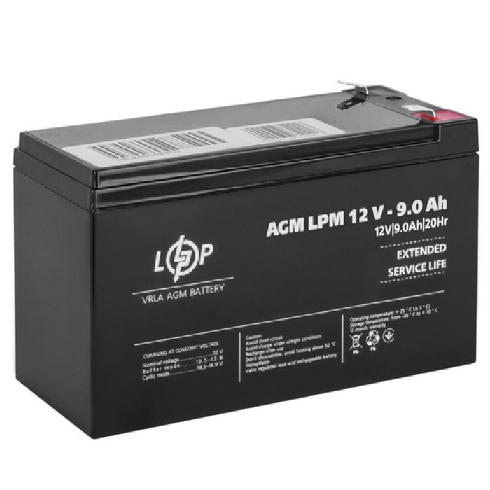 Аккумулятор LogicPower LPM AGM 12 В 9 Ач 3866 - изображение 2