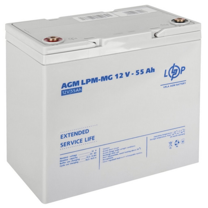 Аккумулятор LogicPower LPM-MG мультигелевый 12 В 55 Ач 3873 - изображение 2
