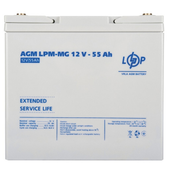 Аккумулятор LogicPower LPM-MG мультигелевый 12 В 55 Ач 3873 - изображение 4