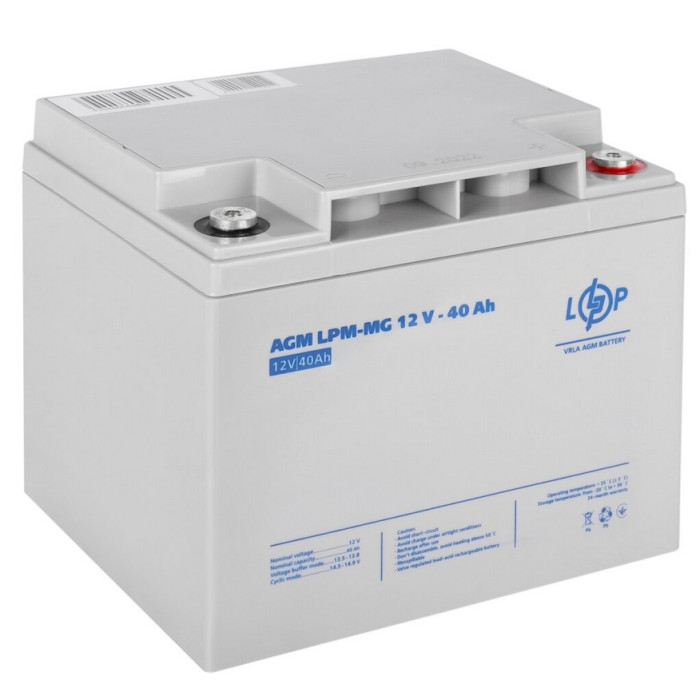 Аккумулятор LogicPower LPM-MG AGM 12 В 40 Ач 3874 - изображение 2