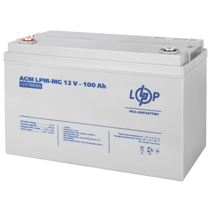 Аккумулятор LogicPower LPM-MG мультигелевый 12 В 100 Ач 3877