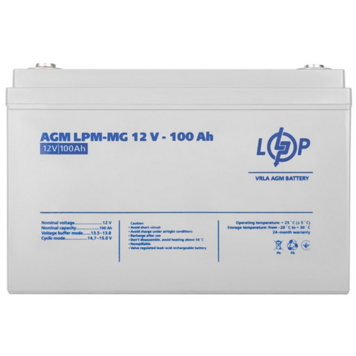 Аккумулятор LogicPower LPM-MG мультигелевый 12 В 100 Ач 3877 - изображение 3
