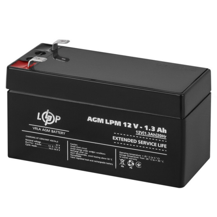 Аккумулятор LogicPower LPM AGM 12 В 1.3 Ач 4131