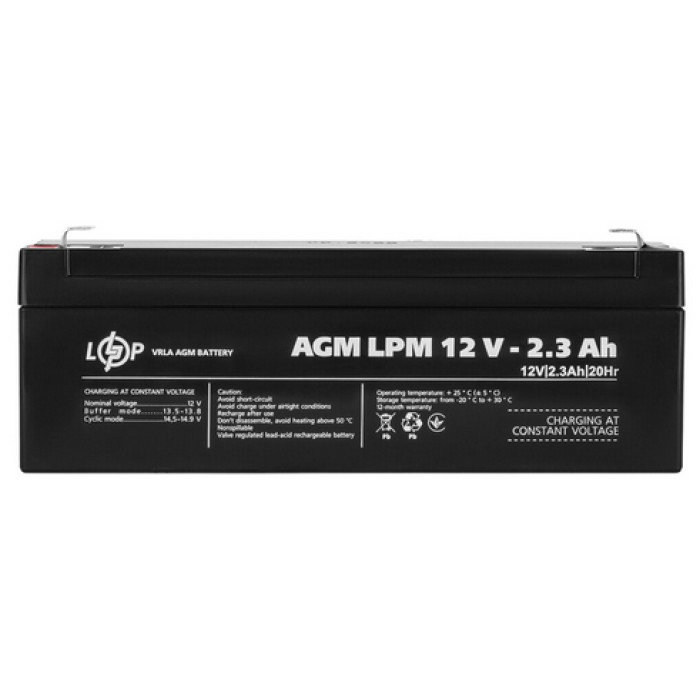 Аккумулятор LogicPower LPM AGM 12 В 2.3 Аг 4132 - изображение 3